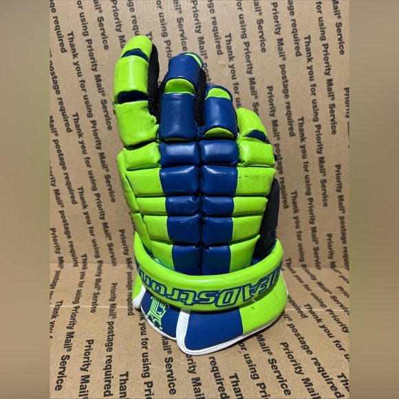 Headstrong Brine Deft Lacrosse Right Hand Glove Green/Blue R-HSDEF3 - Picture 1 of 5